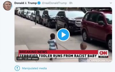 Twitter Flags Trump’s tweet Featuring Fake CNN Caption as ‘Misleading Media’
