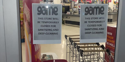Game in Trade Route Mall Lenasia Closed for Sanitizing and Deep Cleaning 