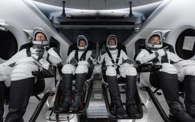 Space X Launches Four Astronauts Towards Orbit Using Recycled Rocket & Capsule