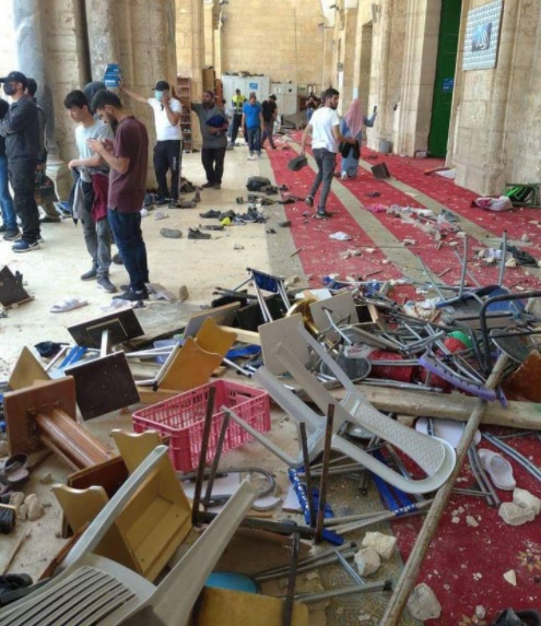 Israeli Occupation Forces Withdraw from Masjid Al-Aqsa Leaving a Trail of Destruction at Islam’s Third Holiest Site