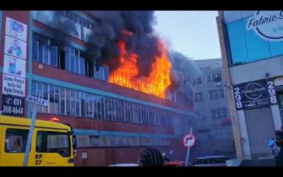 Fire Engulfs Textile Factory in Overport, Durban