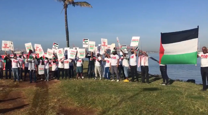 [WATCH] Palestine Supporters Stand in Solidarity with Port Workers Who Refuse to Offload Israeli Cargo Ship at Durban Harbour