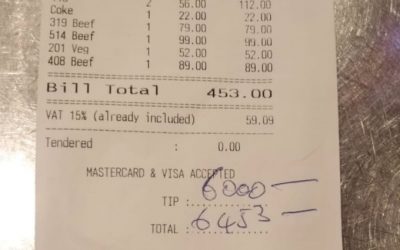 Generous customer tips waiters R6,000