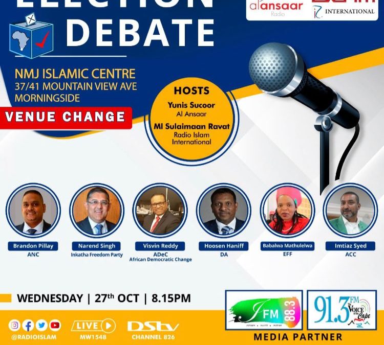 Town Hall Election Debate 2021 | NMJ Islamic Centre KZN