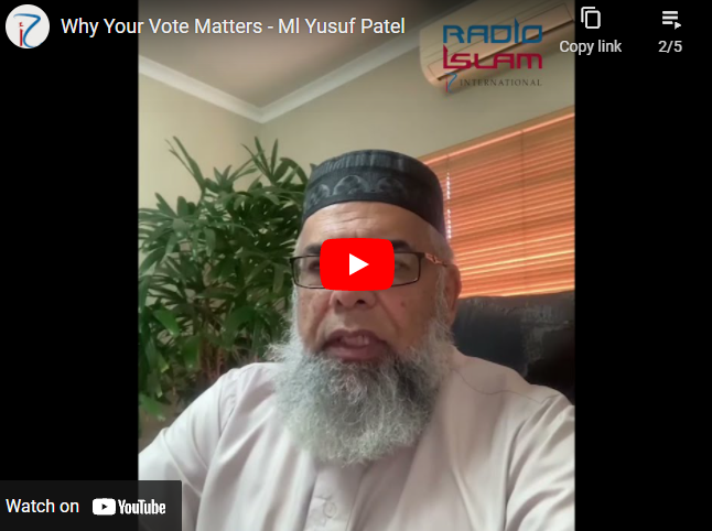 Why Your Vote Matters – Ml Yusuf Patel