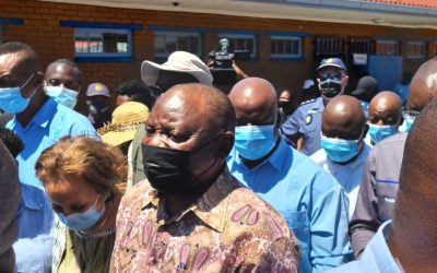 President Cyril Ramaphosa Casted his vote at Hitekani Primary School, Chiawelo, Soweto.