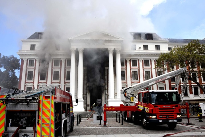 A major fire has engulfed the Parliament Building, raising concerns.